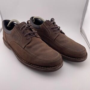Clarks Mens Doby‎ Brown Leather Lace Up Dress Shoes Size 11.5 M